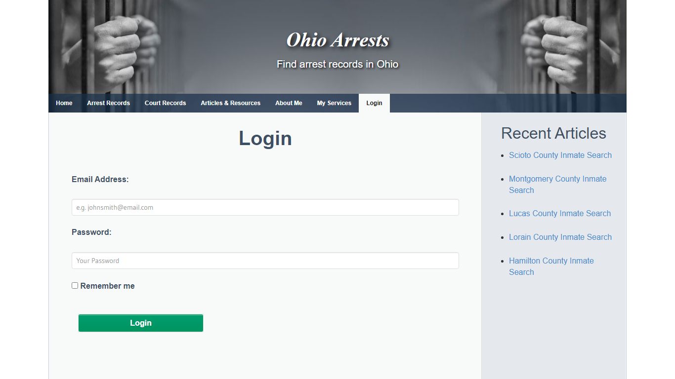 Login - Ohio Arrests